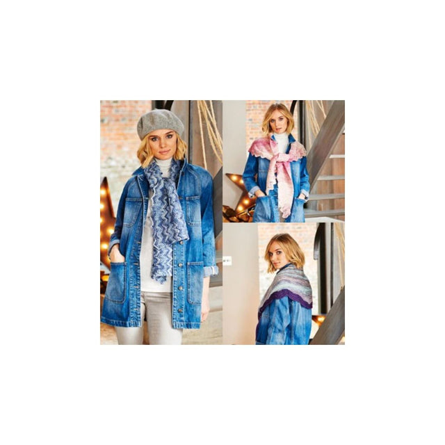Stylecraft Shawl and Scarf Knitting Pattern 9543
