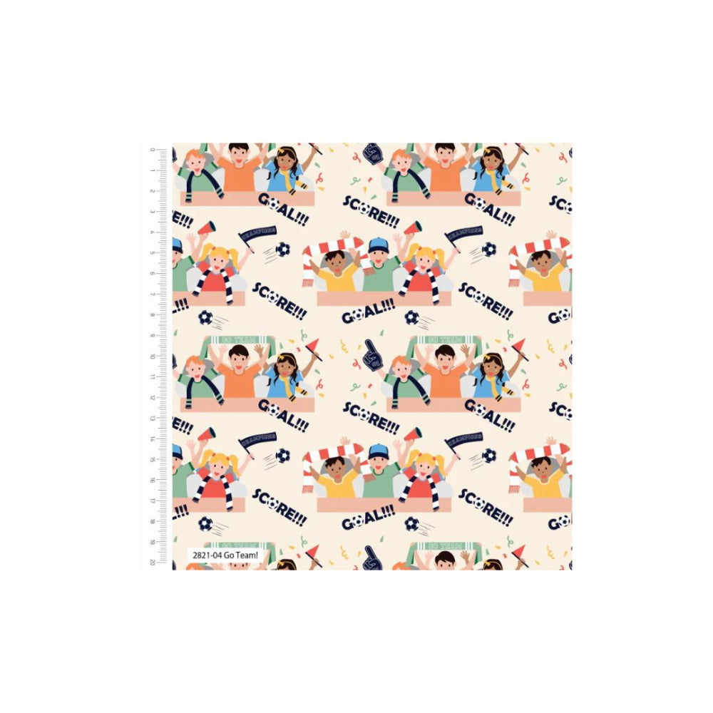 Team Player Cotton Fabric Go Team