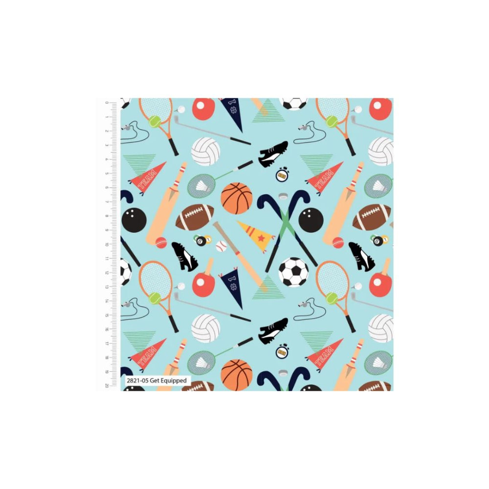 Team Players Cotton Fabric Get Equipped