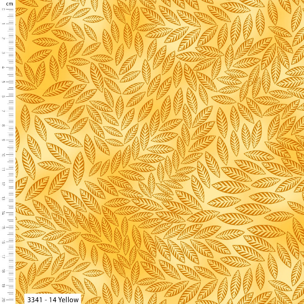 Textured Leaf Fabric Yellow