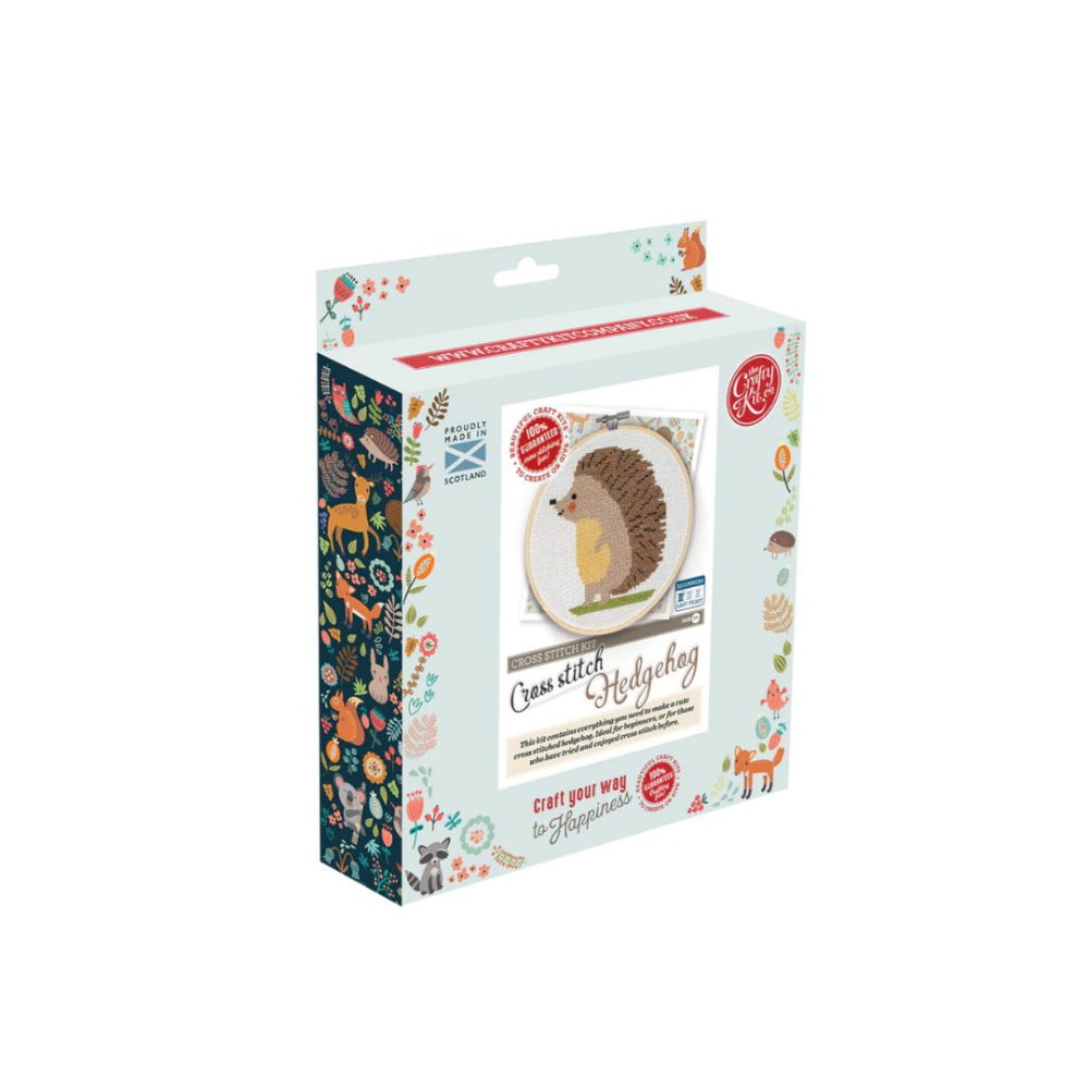 The Crafty Kit Company Hedgehog Cross Stitch Kit