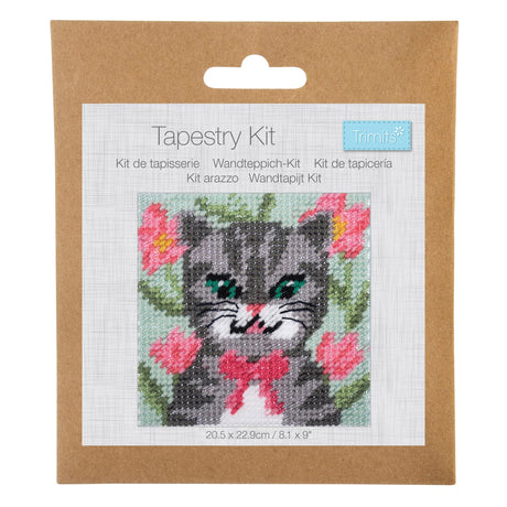 Trimits Cat Half Stitch Tapestry Kit