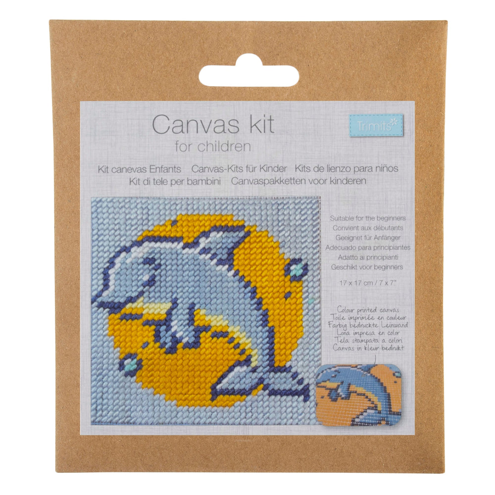 Trimits Childrens Baby Dolphin Canvas Tapesty Kit