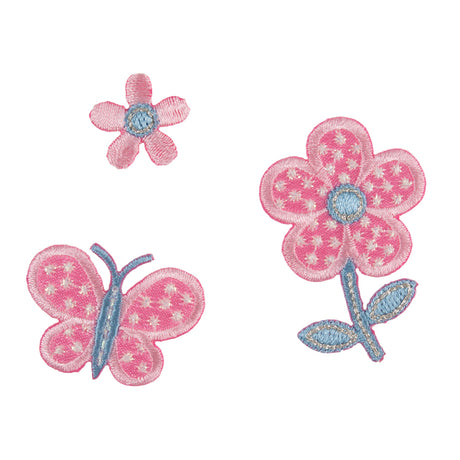 trimits colourful flowers and butterfly motif