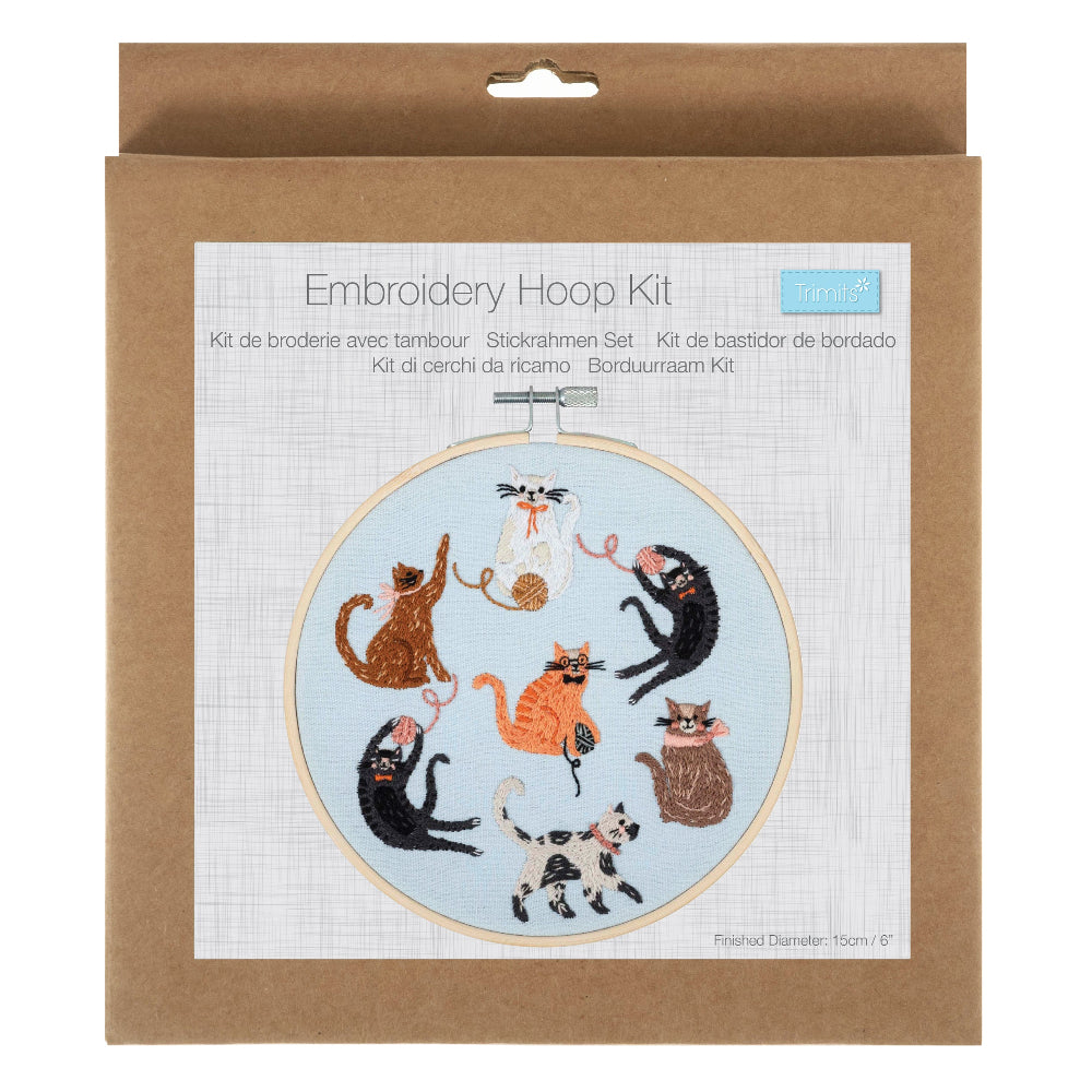 Trimits Embroidery Hoop Kit Cats