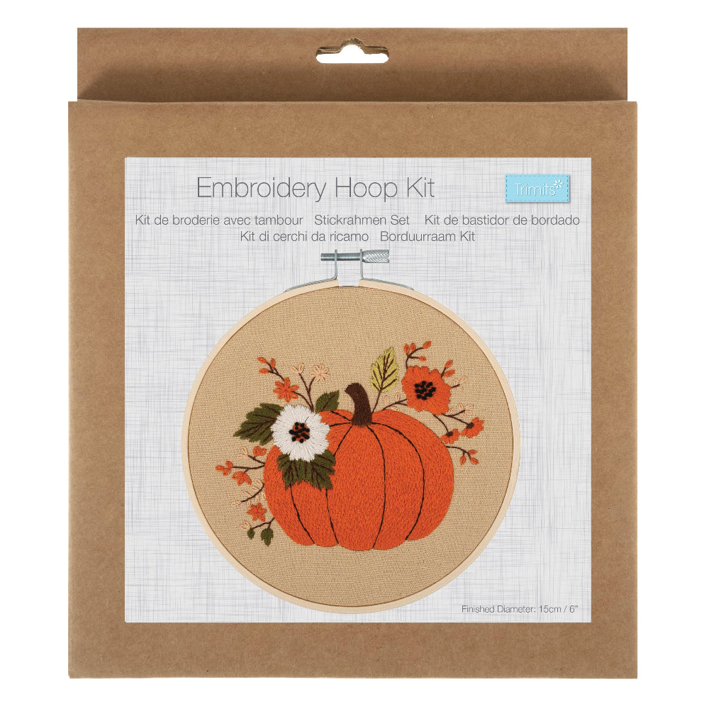 Trimits Embroidery Hoop Kit Pumpkin
