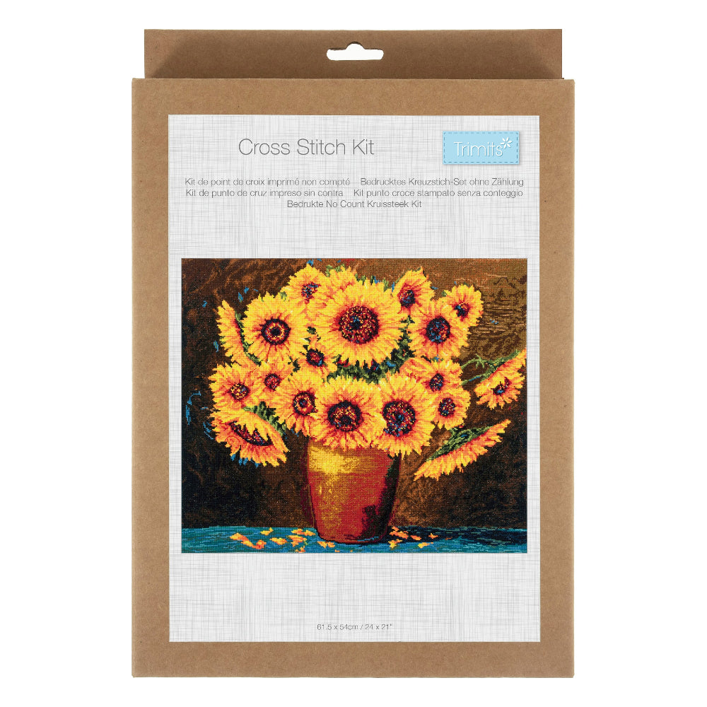 Trimits Extra Large Sunflower Bloom Cross Stitch Kit