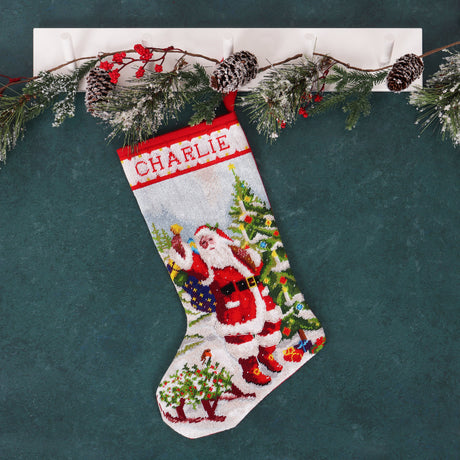 Trimits Father Christmas Stocking Cross Stitch Kit