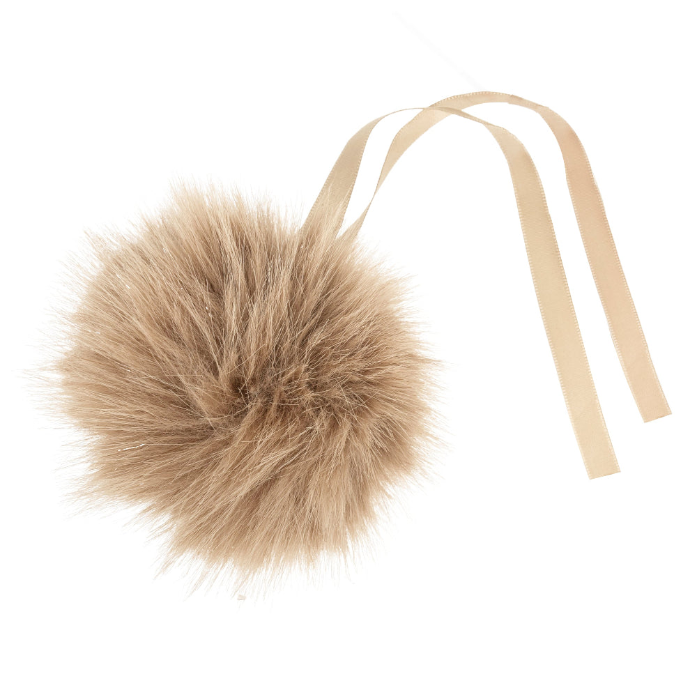 Trimits Faux Fur Glitter Pompom Cinnamon