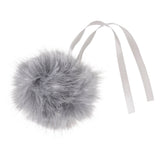 Trimits Faux Fur Glitter Pompom Grey