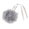 Trimits Faux Fur Glitter Pompom Grey