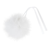 Trimits Faux Fur Glitter Pompom White