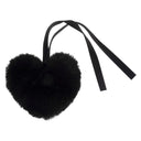 Trimits Faux Fur Heart Pom Pom Black