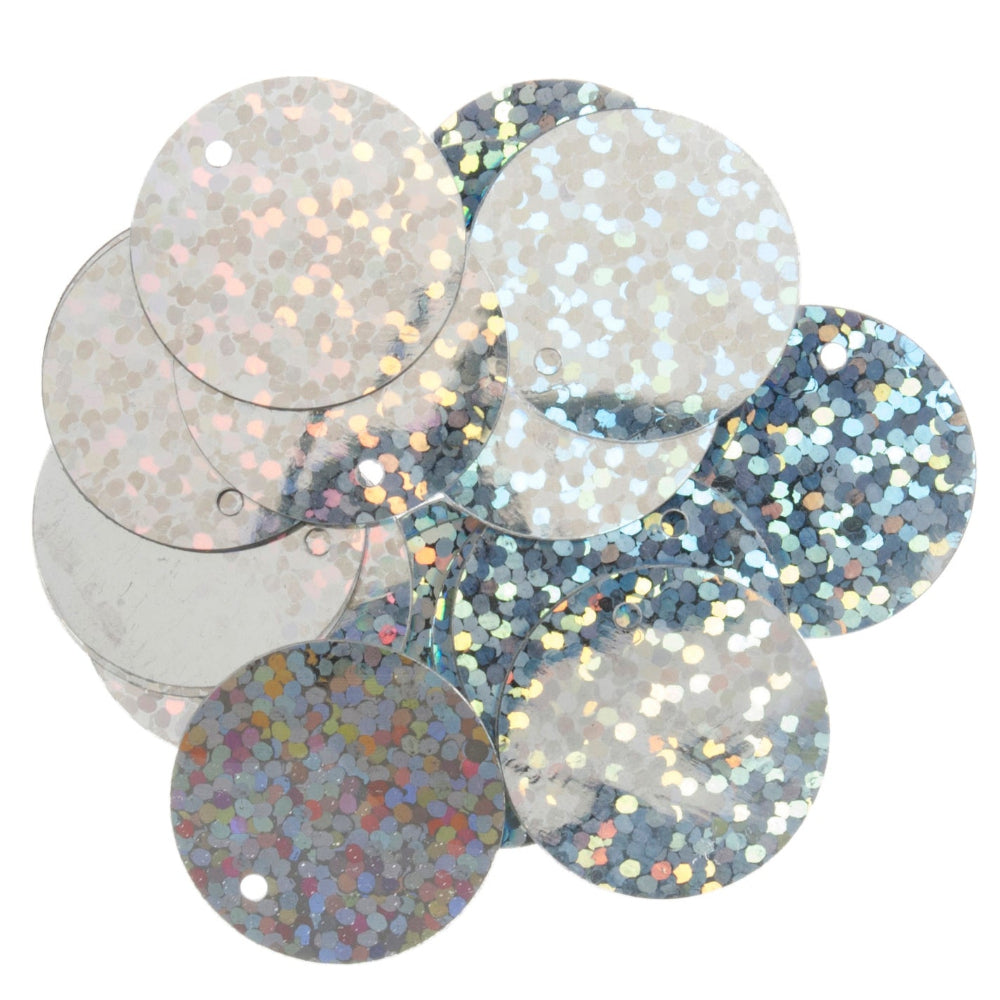 Trimits Flat Holographic Sequins 20 mm - Silver (3521)