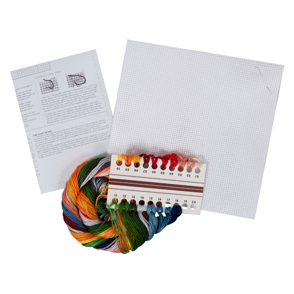 Trimits Flowers in Vase Cross Stitch Kit Contents