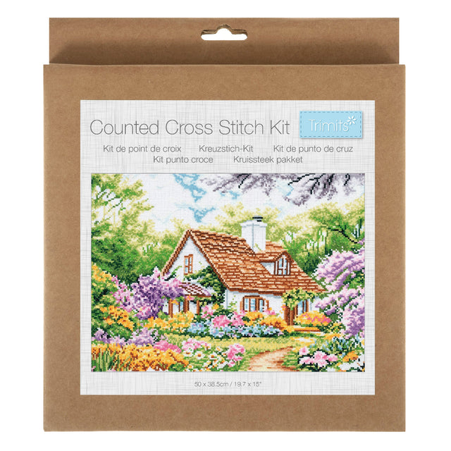 Trimits Large Counted Cross Stitch Kit House
