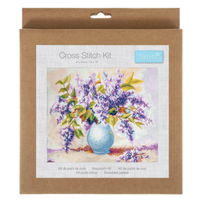 Trimits Large Cross Stitch Kit Lilacs in a Vase