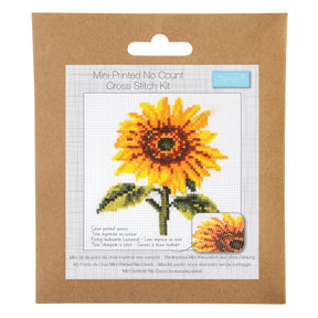 Trimits Mini Sunflower Printed Cross Stitch Kit