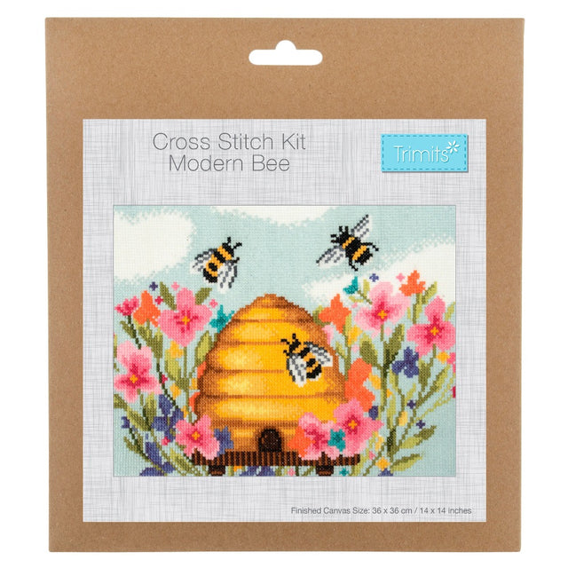 Trimits Modern Bee Cross Stitch Kit