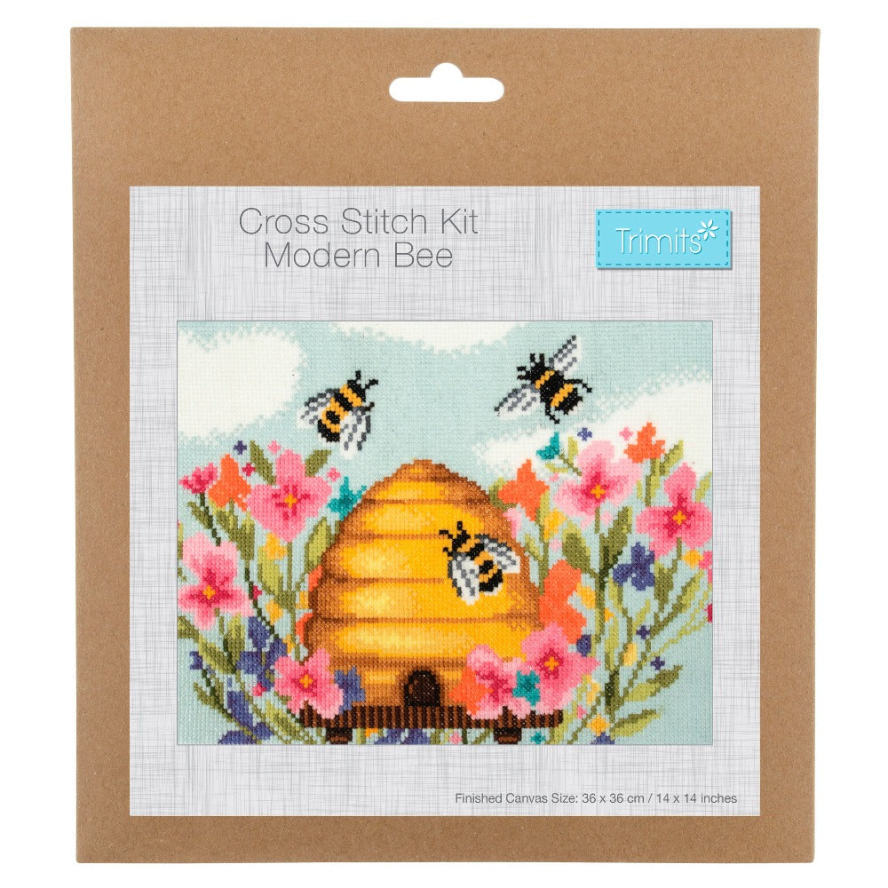 Trimits Modern Bee Cross Stitch Kit