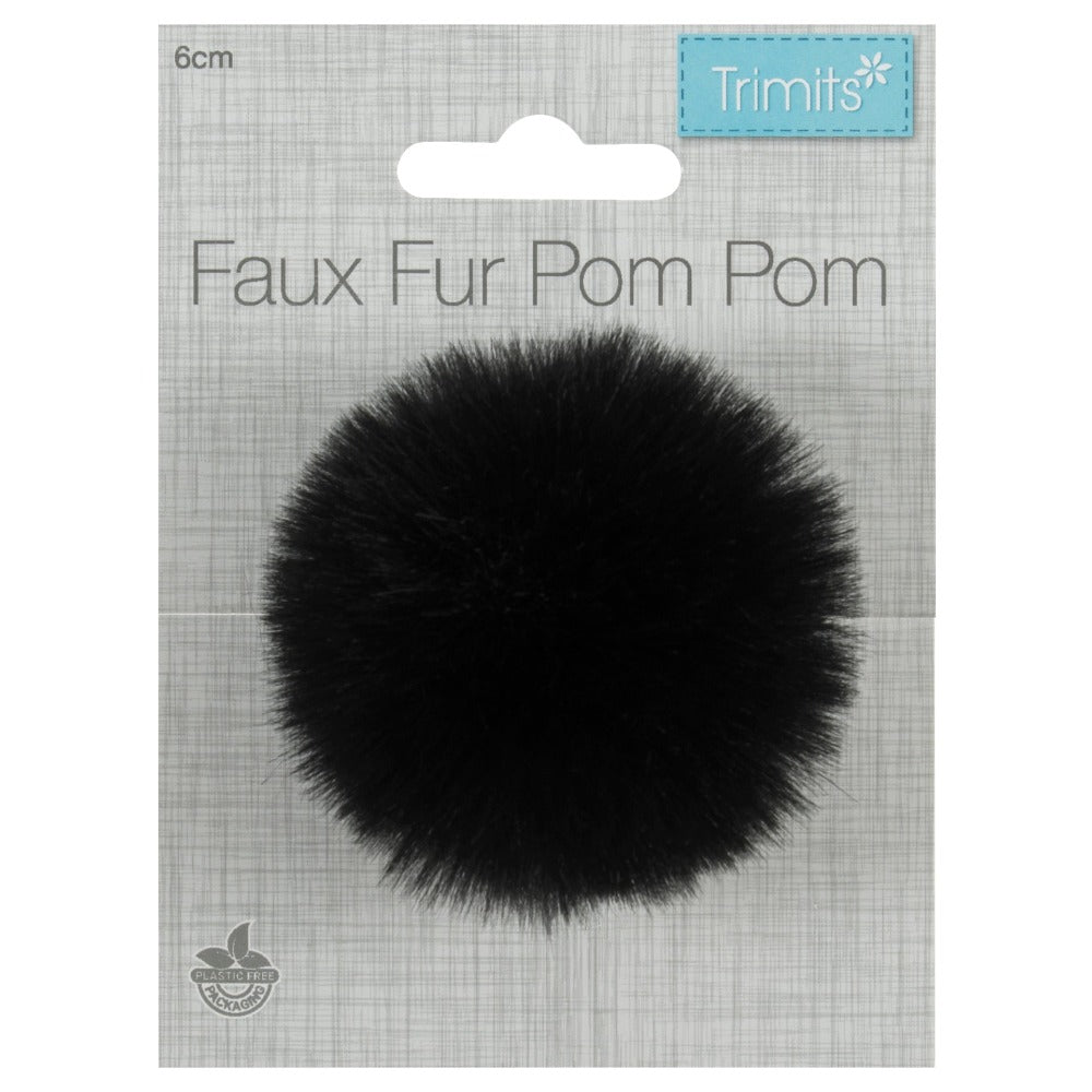 Trimits Pompom 6 cm Black