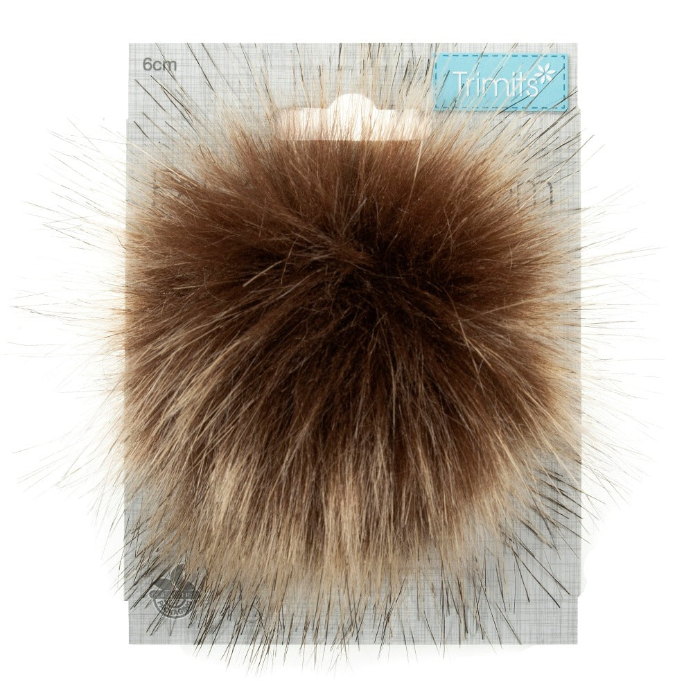 Trimits Pompom 6 cm Brown Tip