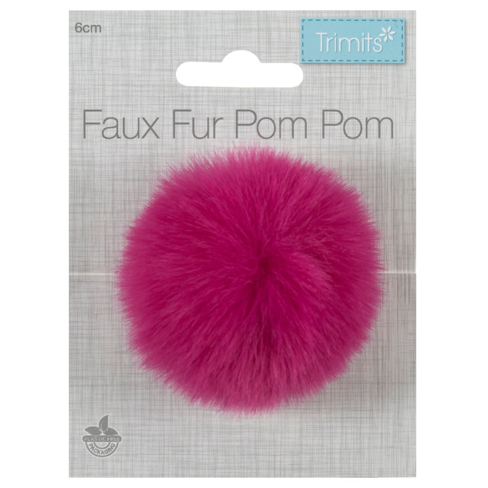 Trimits Pompom 6 cm Cerise