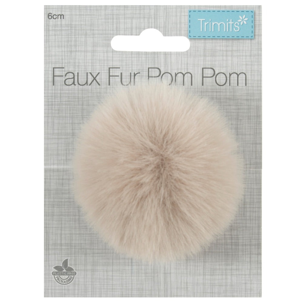 Trimits Pompom 6 cm Natural