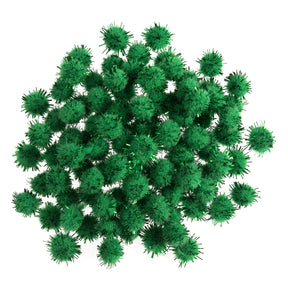Trimtits Pompoms Metallic Green 7 mm