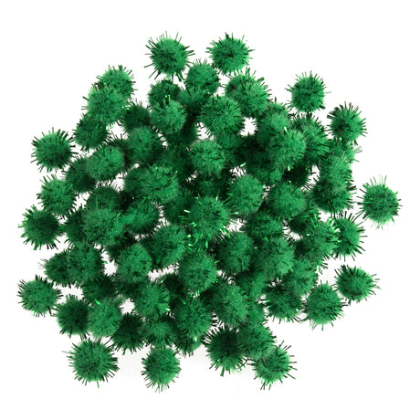 Trimtits Pompoms Metallic Green 7 mm