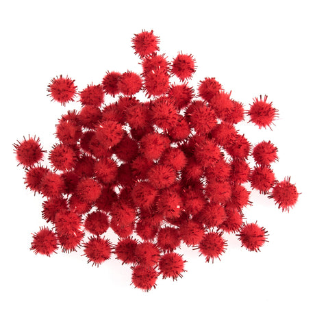 Trimits Pompoms Metallic Red 7 mm
