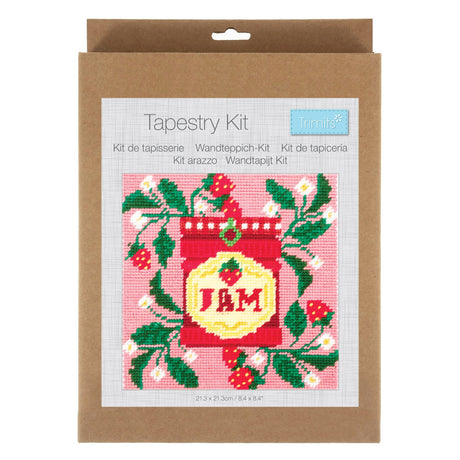 Tapestry kit packaging with 'Jam' design on a white background