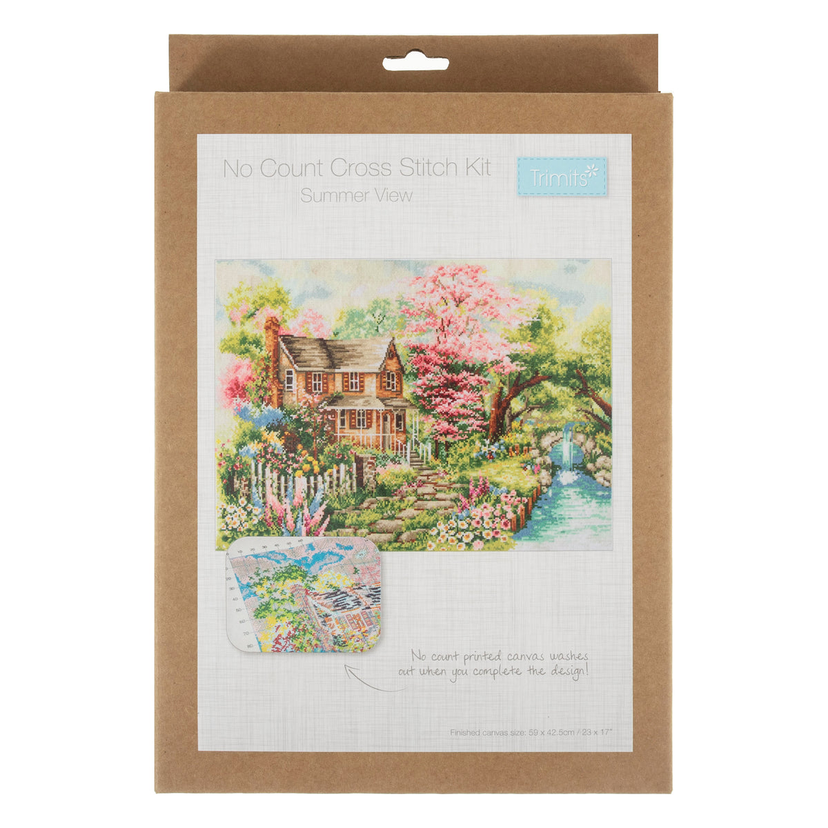 Trimits Large Printed Cross Stitch Kits - Summer View