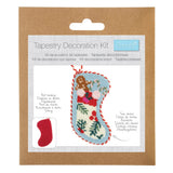 Tapestry Decoration Kit by Trimits in its original brown kraft paper packaging, featuring a printed illustration of a Christmas stocking.