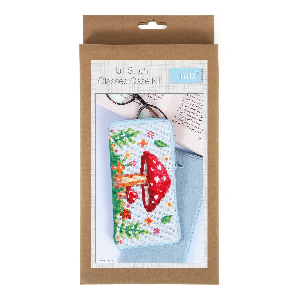 Trimits Toadstools Glasses Case Tapestry Craft Kit