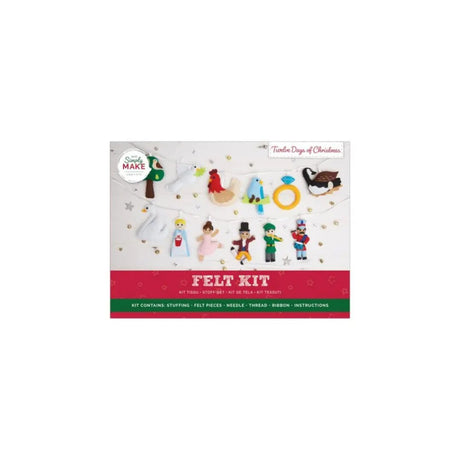 A 'Felt Kit' for 'Twelve Days of Christmas', showing a preview of the felt characters and accessories on the packaging against a white background.