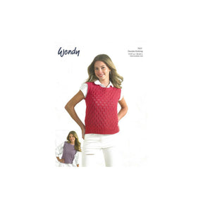 Wendy Tank Top DK Knitting Pattern 7017