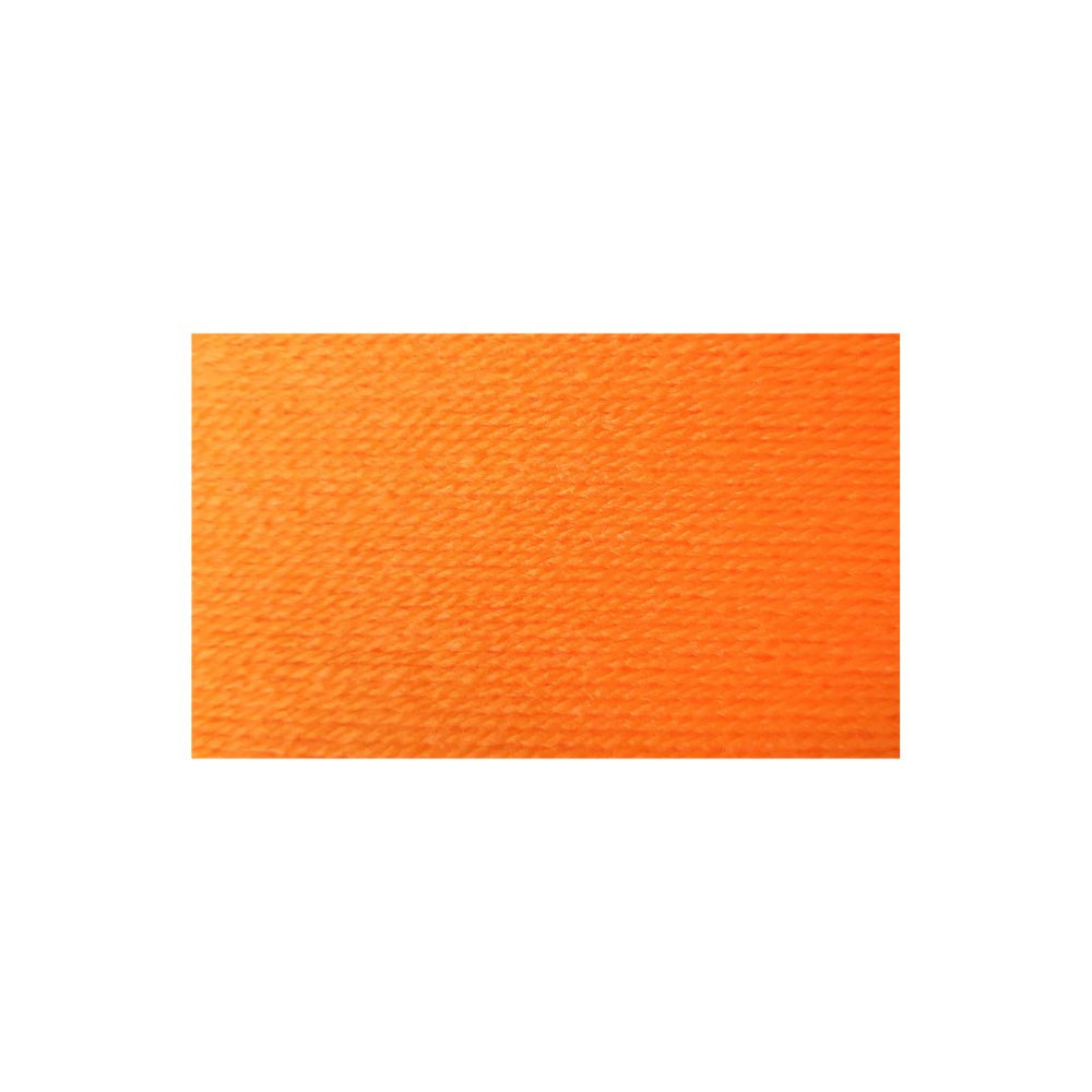 A rectangular orange textured yarn swatch centered on a plain white background.