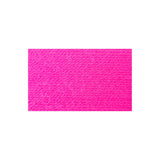 A rectangular close-up swatch of bright hot pink yarn, centered on a plain white background.