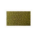 A rectangular close-up swatch of a textured, heathered yarn in olive green and yellow tones, centered on a plain white background.