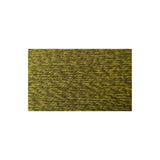 A rectangular close-up swatch of a textured, heathered yarn in olive green and yellow tones, centered on a plain white background.