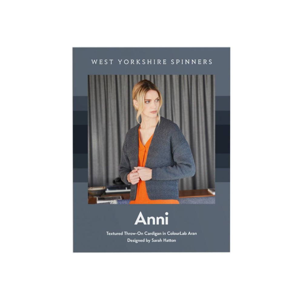 West Yorkshire Spinners Aran Throw on Cardigan Anni Knitting Pattern