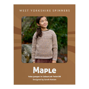 West Yorkshire Spinners Maple Kids Yoke Jumper Knitting Pattern 