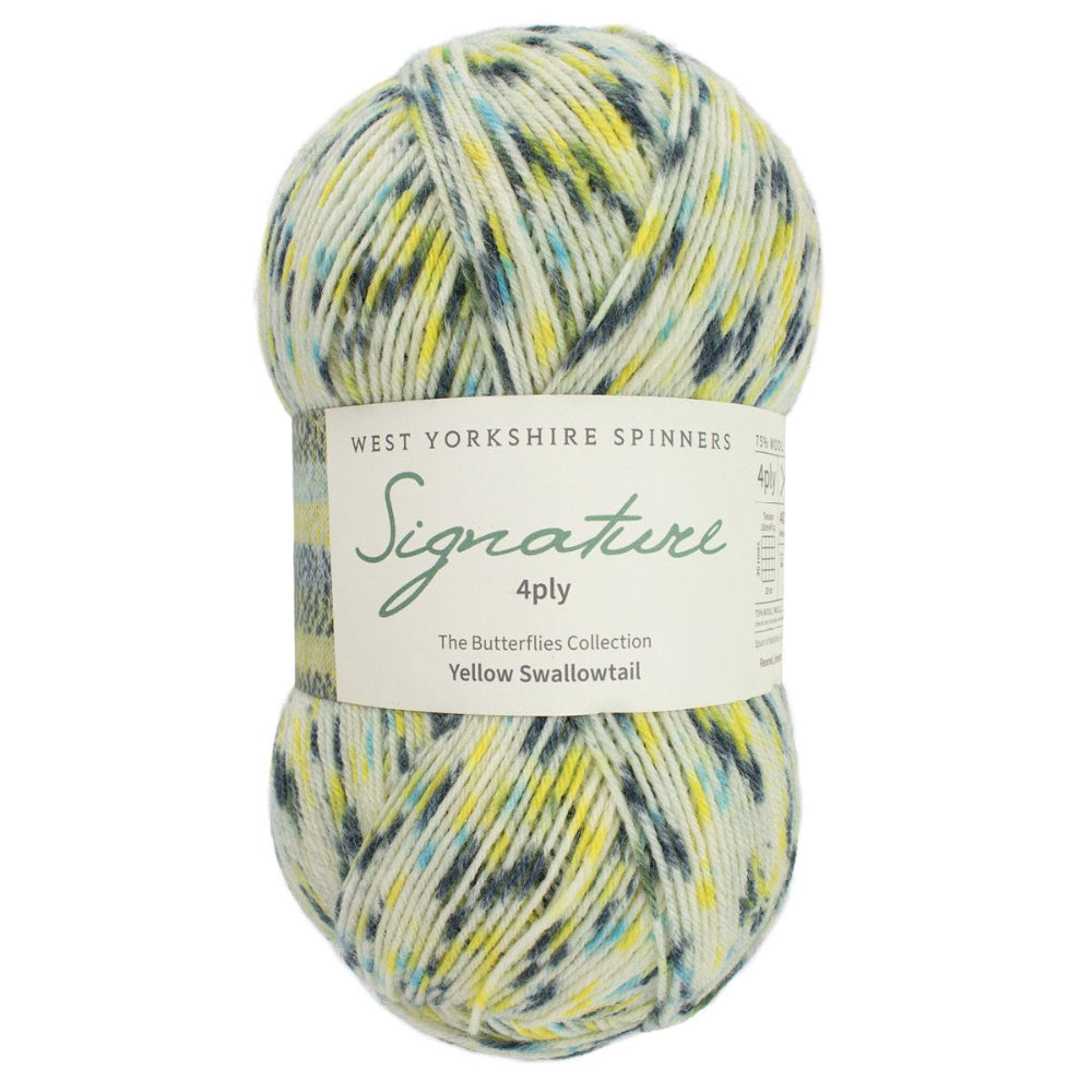 West Yorkshire Spinners Signature 4 Ply Yellow Swallowtail