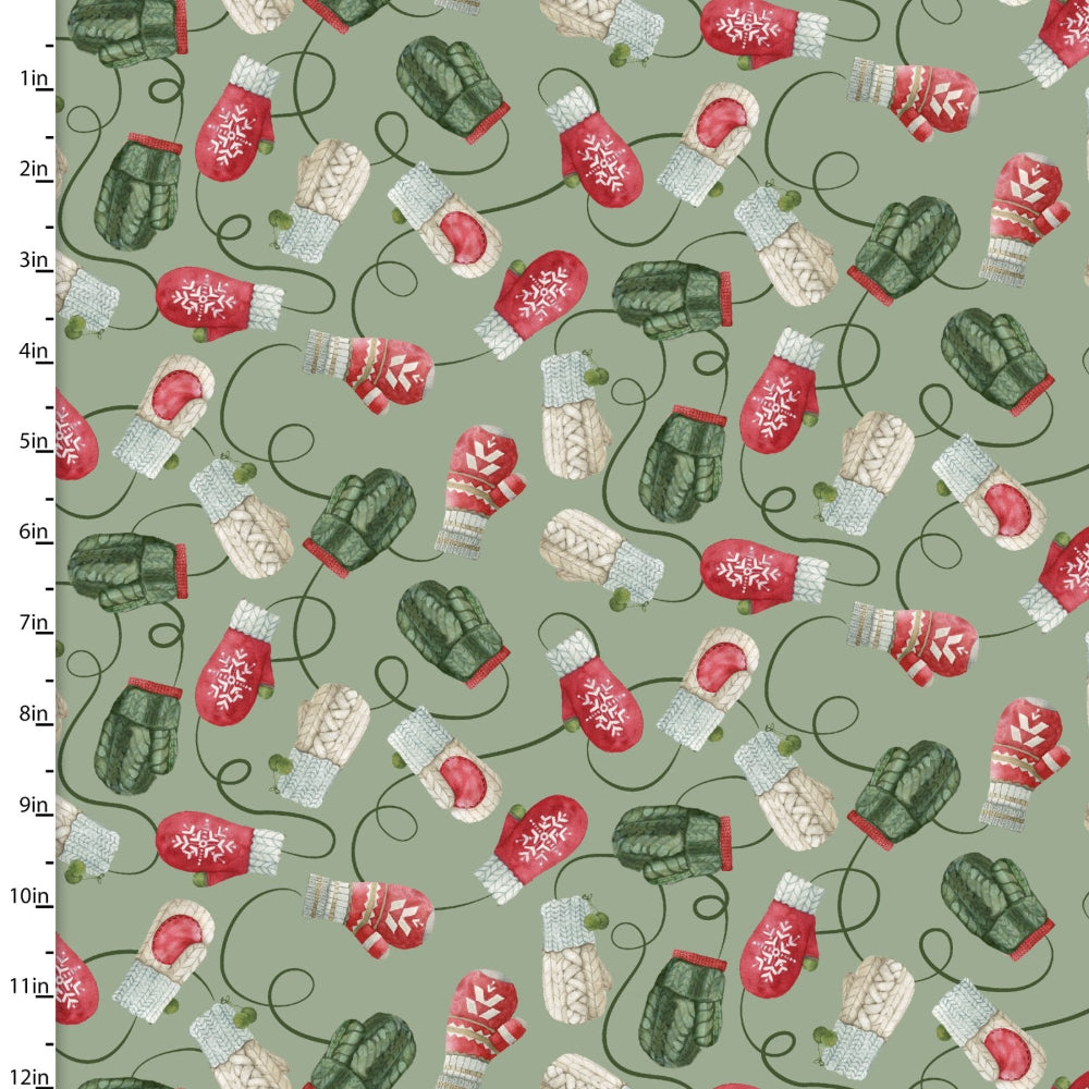 Whimsy Winter Wonderland Fabric Mitten Toss