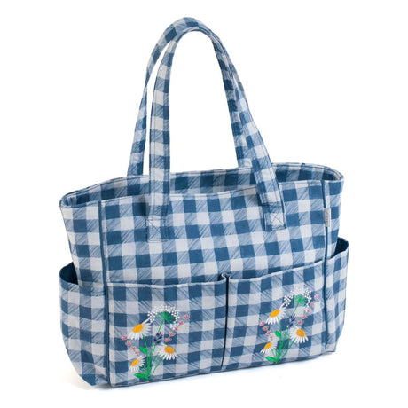 Wild Floral Plaid Craft Bag