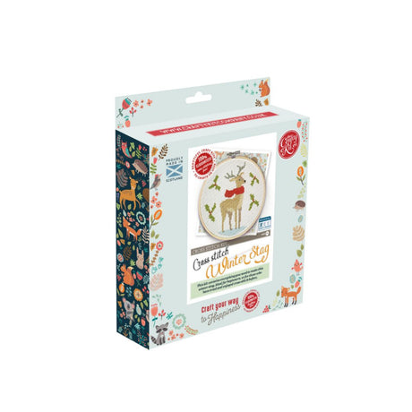 Winter Stag Cross Stitch Kit
