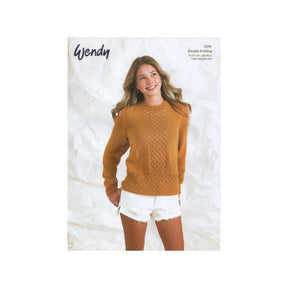 Wendy DK Sweater Knitting Pattern 7019