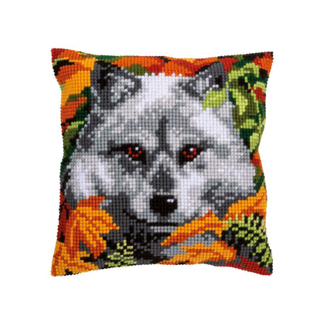 Wolf Cross Stitch Cushion Kit