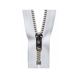 YKK Metal Trouser Zip 15 cm White